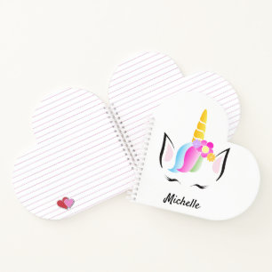 Cute Colorful Magical Custom Unicorn Notitieboek