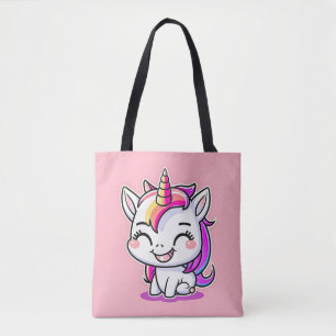 Cute Colorful Magical Happy Unicorn Artwork Draagtas