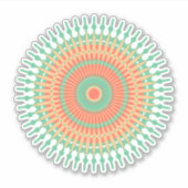 Cute Colorful Mandala art Sticker (Voorkant)