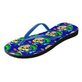 Cute Colorful Mermaid Dreams Blue Teenslippers (Schuin)