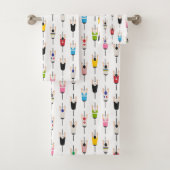 Cute Colorful National Cyclists Illustration Art Bad Handdoek (Insitu)