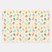 Cute Colorful Number Patroon Inpakpapier Vel (Voorkant 3)