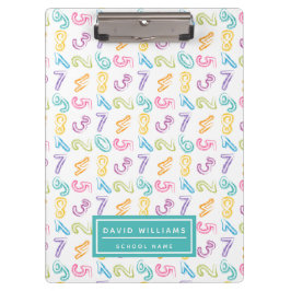 Cute Colorful Numbers Pattern Kids Name Klembord