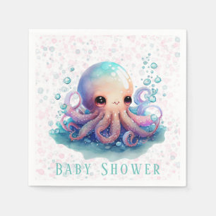 Cute Colorful Octopus Baby shower Servet