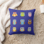 Cute Colorful Owls Kinder Sierkussen (Deken)
