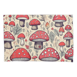 Cute colorful paddenstoelen kussensloop