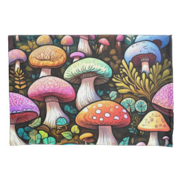 Cute colorful paddenstoelen kussensloop