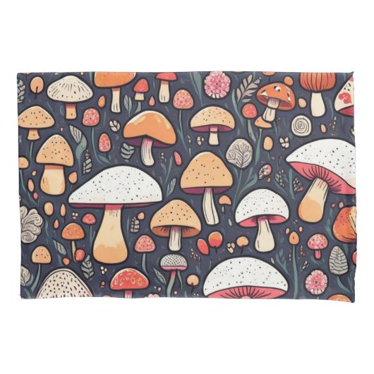 Cute colorful paddenstoelen kussensloop (Voorkant)