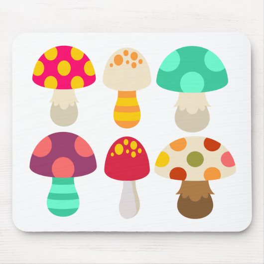 Cute colorful paddenstoelen muismat (Voorkant)