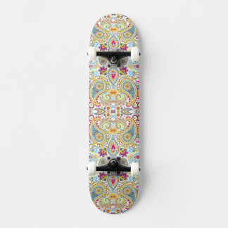Cute colorful paisley Patlecloth Skateboard