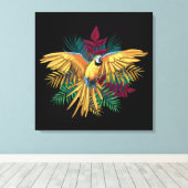 Cute colorful Parrot Design Canvas Afdruk (Insitu (Houten vloer))