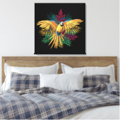 Cute colorful Parrot Design Canvas Afdruk (Insitu (Slaapkamer))