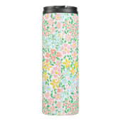 Cute Colorful Pastel Garden Flower Pattern Thermosbeker (Achterkant)