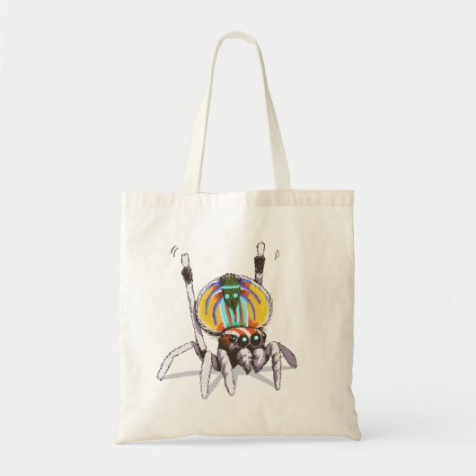 Cute Colorful Peacock Spider Drawing Print Tas (Voorkant)