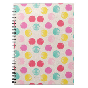 Cute Colorful Polka Dot Pattern Notitieboek