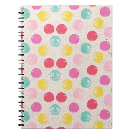 Cute Colorful Polka Dot Pattern Notitieboek (Voorkant)