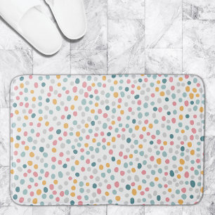 Cute Colorful Polka Dot Spot Pattern Badmat