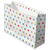 Cute colorful polka stips groot cadeauzakje (Voorkant Gekanteld)