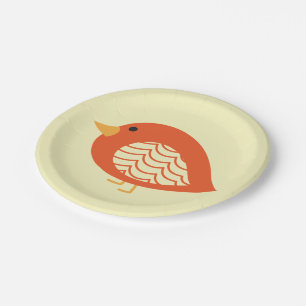 Cute colorful quirky bird paper bord