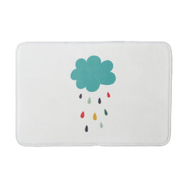 Cute Colorful Rain Cloud "Rain Rain Decorative" Badmat
