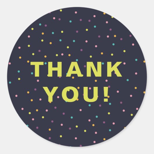 Cute Colorful Ronde Sticker (Voorkant)