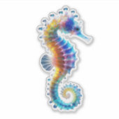 Cute Colorful Seahorses Sticker (Voorkant)