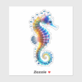 Cute Colorful Seahorses Sticker