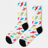 Cute Colorful Shark Pattern Sokken (Links)