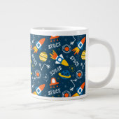 Cute Colorful Space Adventtern Extra Grote Beker (Rechts)