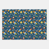 Cute Colorful Space Adventtern Inpakpapier Vel (Voorkant 3)