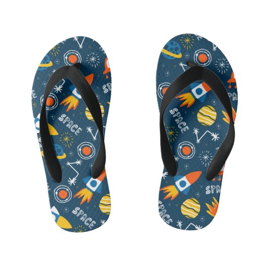 Cute Colorful Space Adventtern Kinder Teenslippers (Voetbed)