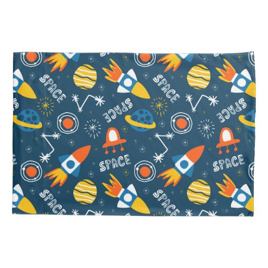 Cute Colorful Space Adventtern Kussensloop (Achterkant)