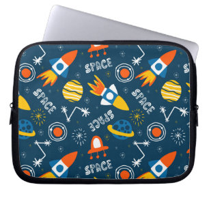 Cute Colorful Space Adventtern Laptop Sleeve