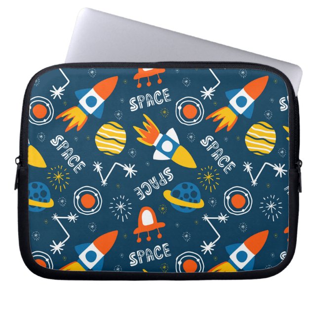 Cute Colorful Space Adventtern Laptop Sleeve (Voorkant)