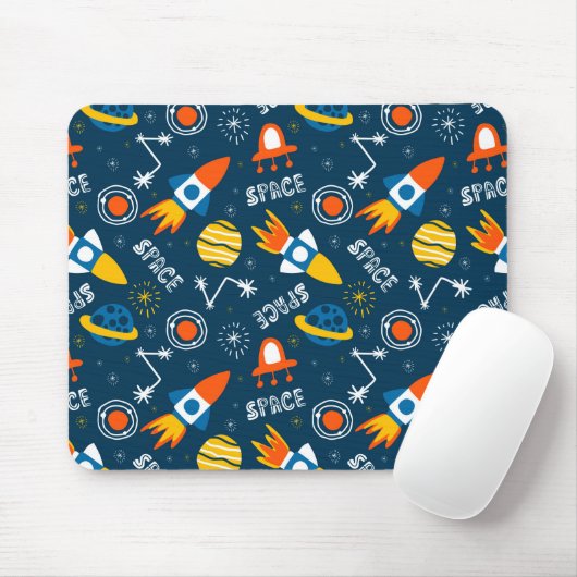 Cute Colorful Space Adventtern Muismat (Met muis)