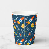 Cute Colorful Space Adventtern Papieren Bekers (Rechts)