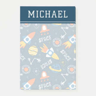 Cute Colorful Space Adventtern Post-it® Notes