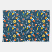 Cute Colorful Space Adventtern Theedoek (Horizontaal)