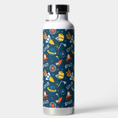 Cute Colorful Space Adventtern Waterfles (Rechts)