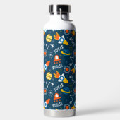Cute Colorful Space Adventtern Waterfles (Links)