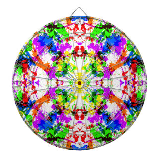 Cute colorful splatter paint design dartbord