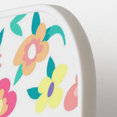 Cute colorful spring bloemen patroonkom pickleball paddle (Links Detail)