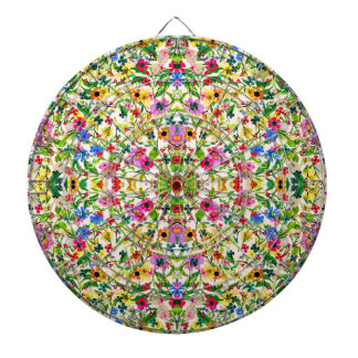 Cute colorful spring floral flowers dartbord