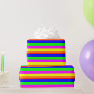 Cute Colorful Striped Cadeaupapier