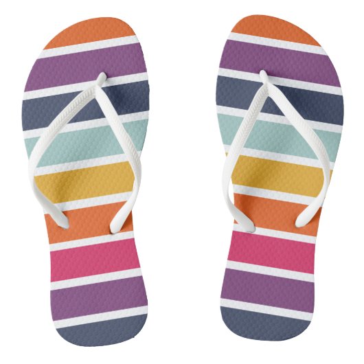 Cute Colorful Striped Pattern Teenslippers (Voetbed)