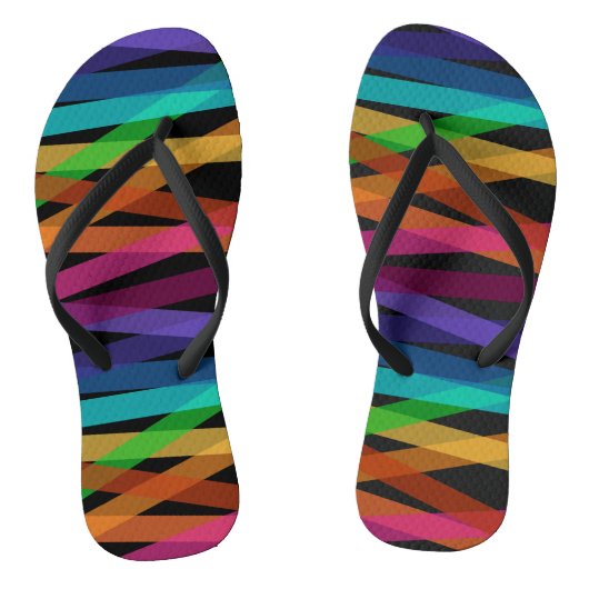 Cute Colorful Striped Pattern Teenslippers (Voetbed)