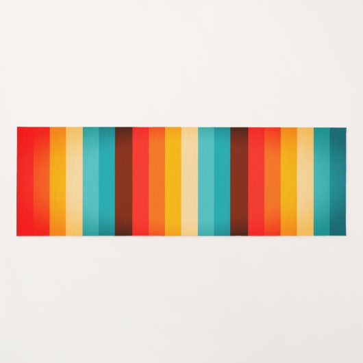 Cute Colorful Striped Pattern Yogamat (Voorkant (horizontaal))