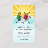 Cute Colorful Teacher Visitekaartje (Voorkant)