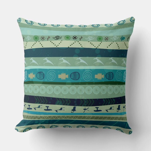 Cute Colorful Tribal Pattern Kussen (Voorkant)