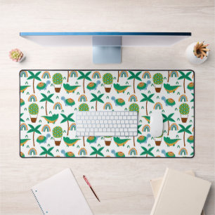 Cute Colorful Turtle Alligator Rainbow Patroon Bureaumat